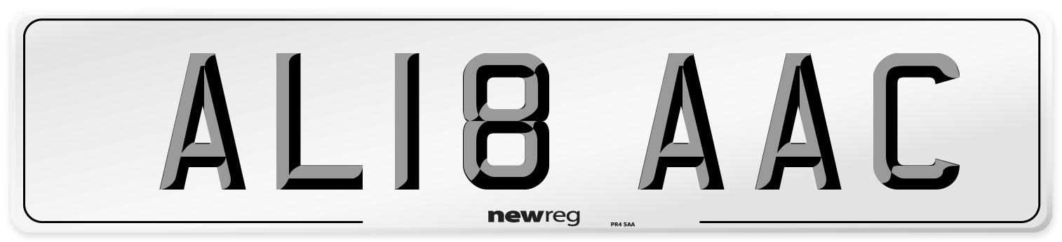 AL18 AAC Number Plate from New Reg